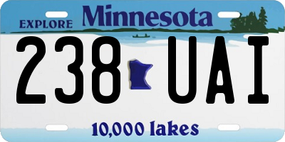 MN license plate 238UAI