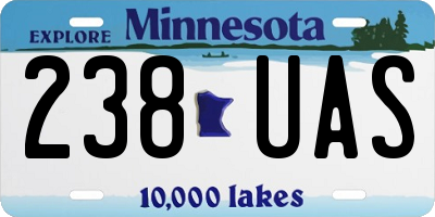 MN license plate 238UAS