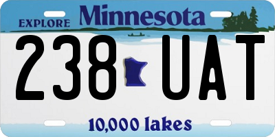 MN license plate 238UAT