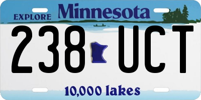 MN license plate 238UCT