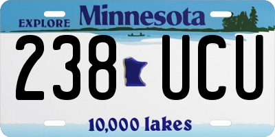 MN license plate 238UCU