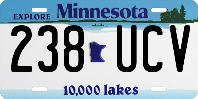 MN license plate 238UCV