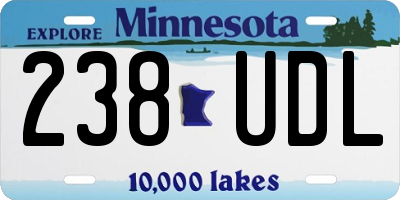 MN license plate 238UDL