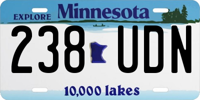 MN license plate 238UDN