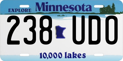 MN license plate 238UDO