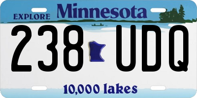 MN license plate 238UDQ