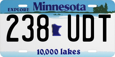 MN license plate 238UDT