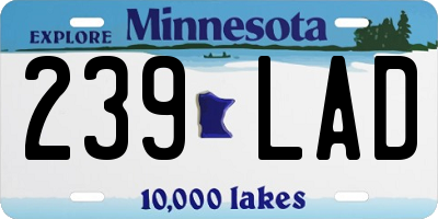 MN license plate 239LAD