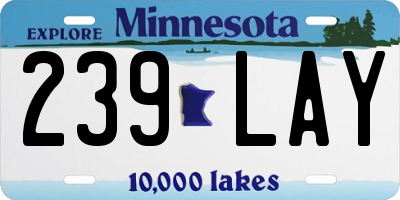 MN license plate 239LAY