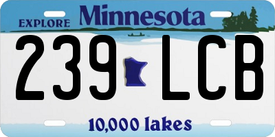 MN license plate 239LCB
