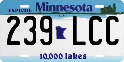 MN license plate 239LCC