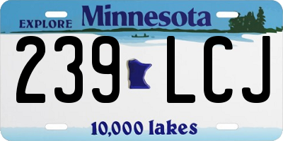 MN license plate 239LCJ