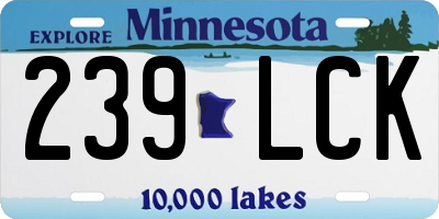 MN license plate 239LCK