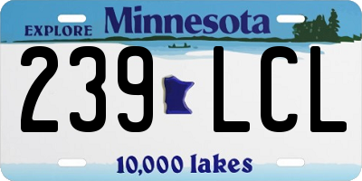 MN license plate 239LCL