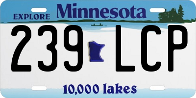 MN license plate 239LCP