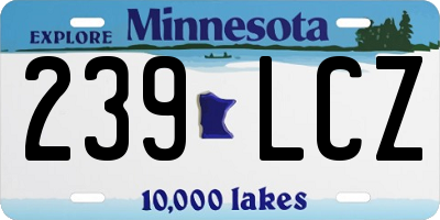MN license plate 239LCZ