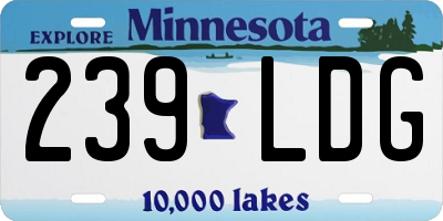 MN license plate 239LDG