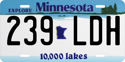 MN license plate 239LDH