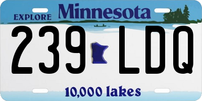 MN license plate 239LDQ