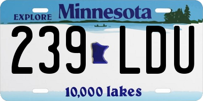 MN license plate 239LDU