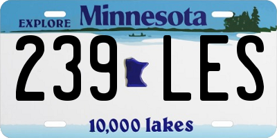 MN license plate 239LES
