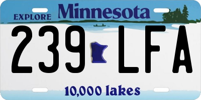 MN license plate 239LFA