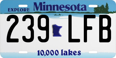 MN license plate 239LFB