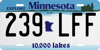 MN license plate 239LFF