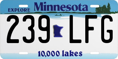MN license plate 239LFG