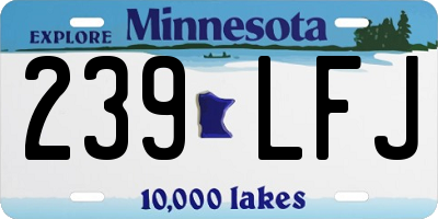 MN license plate 239LFJ