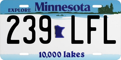 MN license plate 239LFL
