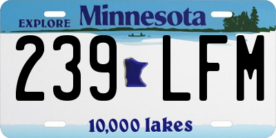 MN license plate 239LFM