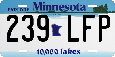 MN license plate 239LFP