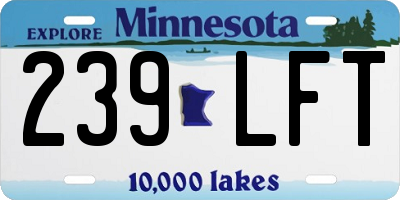 MN license plate 239LFT