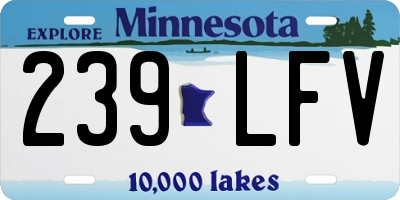 MN license plate 239LFV