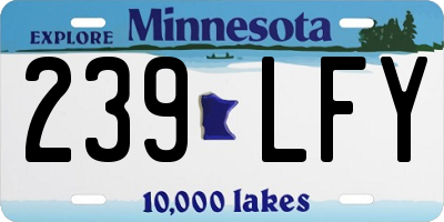 MN license plate 239LFY