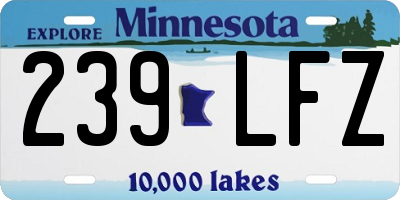 MN license plate 239LFZ