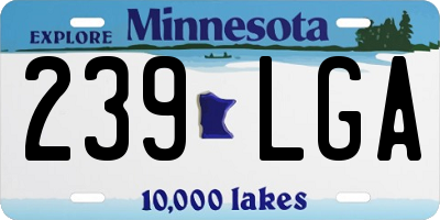 MN license plate 239LGA