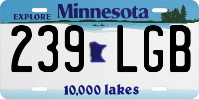MN license plate 239LGB