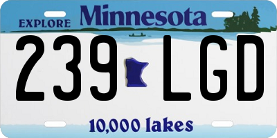 MN license plate 239LGD