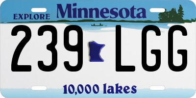 MN license plate 239LGG