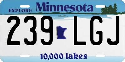 MN license plate 239LGJ