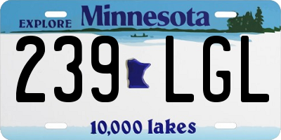 MN license plate 239LGL