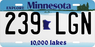 MN license plate 239LGN