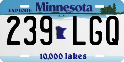 MN license plate 239LGQ