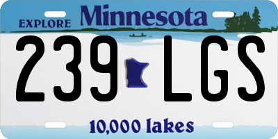 MN license plate 239LGS
