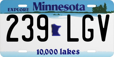 MN license plate 239LGV