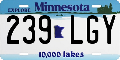 MN license plate 239LGY