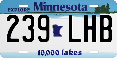 MN license plate 239LHB