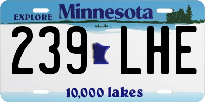 MN license plate 239LHE